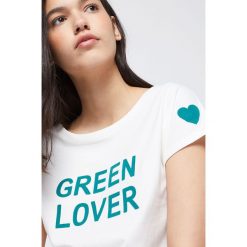 Etam - T-shirt piżamowy Grace. Piżamy damskie Etam, s, z nadrukiem, z bawełny, bez rękawów. W wyprzedaży za 49,90 zł.
