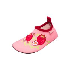 Playshoes Buty do wody Truskawka różowy - Gr.Moda (6 - 24 miesięcy ). Różowe buciki niemowlęce chłopięce marki Playshoes, z materiału. Za 49,00 zł.