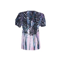 T-shirt Palm Sunset. T-shirty damskie Who cares, bez wzorów, bez kołnierzyka. Za 89,99 zł.