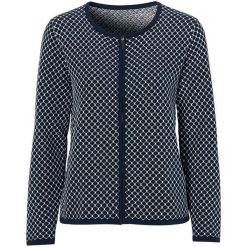 Cellbes Sweter z żakardowej dzianiny na zamek błyskawiczny. granatowy biały female niebieski/biały 38/40. Niebieskie swetry damskie Cellbes, bez wzorów, z bawełny, eleganckie, z długim rękawem, długie, bez kaptura. Za 159,00 zł.