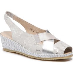 Espadryle SPIFFY - E-61432-612 Gris/Beig/Plata 275. Szare espadryle damskie Spiffy, bez wzorów, ze skóry, bez obcasa, na obcasie. W wyprzedaży za 319,00 zł.