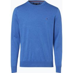 Swetry klasyczne męskie: Tommy Hilfiger – Sweter męski z dodatkiem jedwabiu, niebieski