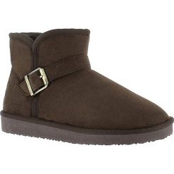 Buty zimowe damskie: Zimowe botki „Charriton” w kolorze ciemnobrązowym