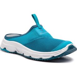 Klapki SALOMON - Rx Slide 4.0 W 407371 20 M0 Caneel Bay/White/Mallard Blue. Niebieskie klapki damskie marki Salomon, z tworzywa sztucznego. Za 279,00 zł.