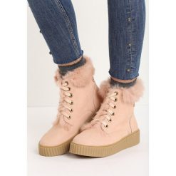 Buty zimowe damskie: Różowe Śniegowce Maven