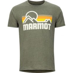 Koszulka funkcyjna "Marmot Coastal" w kolorze khaki. Brązowe koszulki męskie Marmot, s, z nadrukiem, z bawełny, z okrągłym kołnierzem, bez rękawów. W wyprzedaży za 79,95 zł.