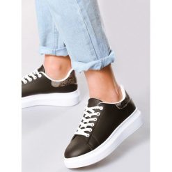 Czarne Sneakersy Mystifier. Czarne sneakersy damskie Born2be, ze skóry. Za 89,99 zł.