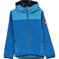 Kurtka polarowa w kolorze niebieskim. Niebieskie kurtki chłopięce CMP Kids, bez wzorów, z dzianiny, bez kaptura. W wyprzedaży za 105,95 zł.