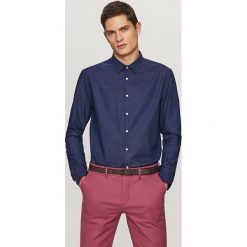 Koszula slim fit - Granatowy. Niebieskie koszule męskie slim Reserved, m. Za 69,99 zł.