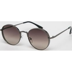 Answear - Okulary. Czarne okulary przeciwsłoneczne damskie ANSWEAR, okrągłe. W wyprzedaży za 34,90 zł.