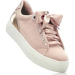 Sneakersy Marco Tozzi bonprix dymny różowy. Różowe buty sportowe damskie marki bonprix, bez wzorów, z satyny, sportowe. Za 189,99 zł.