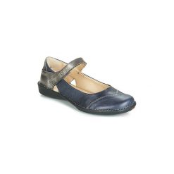 Baleriny Dorking 7883. Niebieskie baleriny damskie marki Dorking, bez wzorów, bez obcasa. Za 389,00 zł.