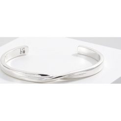 Bransoletki męskie: Icon Brand TWISTED CUFF Bransoletka silvercoloured