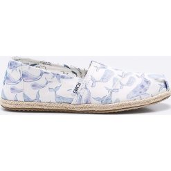 Toms - Espadryle. Szare espadryle damskie marki Toms, bez wzorów, z materiału, bez obcasa. W wyprzedaży za 199,90 zł.