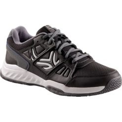 BUTY tenisowe TS160 męskie na każdą nawierzchnię. Czarne buty sportowe męskie ARTENGO, z poliesteru, bez zapięcia, tenisowe. Za 119,99 zł.