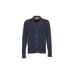 Swetry rozpinane / Kardigany Tommy Hilfiger BARNEY SHAWL CARDI CF. Niebieskie swetry męskie marki TOMMY HILFIGER, xxl, bez wzorów, bez kołnierzyka, bez kaptura. Za 631,20 zł.