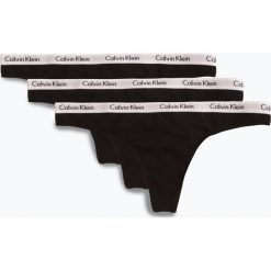 Calvin Klein - Stringi damskie, opakowanie po 3 szt., czarny. Czarne stringi damskie marki Calvin Klein, s, z napisami. Za 179,95 zł.