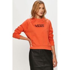 Vans - Bluza. Czerwone bluzy damskie Vans, s, z nadrukiem, z bawełny, bez rękawów, bez kaptura. Za 279,90 zł.