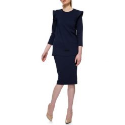 Spódnica granatowy YY600159_RAL5013. Niebieskie spódniczki damskie YULIYA BABICH, na co dzień, bez wzorów, eleganckie, ołówkowe. Za 145,00 zł.