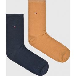 Tommy Hilfiger - Skarpetki (2-pack). Żółte skarpetki damskie TOMMY HILFIGER, bez wzorów. W wyprzedaży za 37,90 zł.