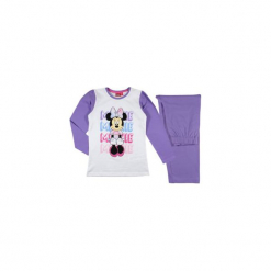 Piżama dziewczęca Myszka Minnie we wzory. Niebieskie bielizna dziewczęca TXM, z motywem z bajki. Za 29,99 zł.