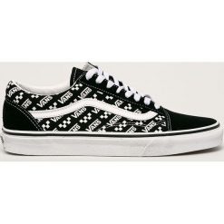 Vans - Tenisówki. Czarne trampki i tenisówki damskie Vans, bez wzorów, ze skóry, na sznurówki. W wyprzedaży za 239,90 zł.