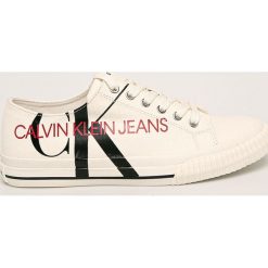 Calvin Klein Jeans - Trampki. Niebieskie trampki męskie Calvin Klein Jeans, bez wzorów, z jeansu, na sznurówki. W wyprzedaży za 339,90 zł.