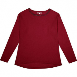 Sweter kaszmirowy w kolorze bordowym. Czerwone swetry klasyczne damskie marki Ateliers de la Maille, z kaszmiru, z okrągłym kołnierzem. W wyprzedaży za 500,95 zł.