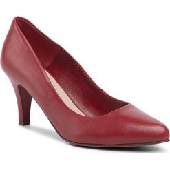 Półbuty LASOCKI - 727-01 Red. Czerwone czółenka damskie Lasocki, bez wzorów, ze skóry, eleganckie, bez obcasa, na obcasie, bez zapięcia. Za 179,99 zł.