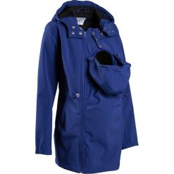 Kurtka softshell ciążowa, z wstawką niemowlęcą na nosidełko, z regulacją obwodu bonprix kobaltowy. Niebieskie płaszcze damskie bonprix, bez wzorów, z softshellu, moda ciążowa. Za 249,99 zł.