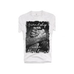 T-shirt UNDERWORLD Ring spun cotton Friendship. Białe t-shirty męskie Underworld, s, z nadrukiem, z bawełny, bez kołnierzyka. Za 69,99 zł.