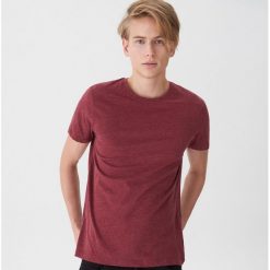 T-shirt basic - Bordowy. Czerwone t-shirty damskie marki House, s, bez wzorów, bez kołnierzyka. Za 25,99 zł.