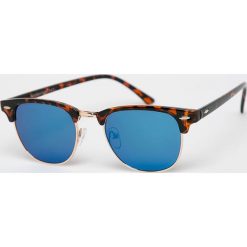 Answear - Okulary. Niebieskie okulary przeciwsłoneczne damskie ANSWEAR, prostokątne. Za 39,90 zł.