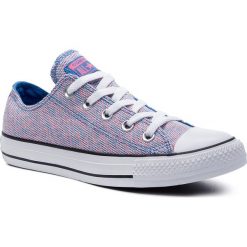 Trampki CONVERSE - Ctas Ox 164417C Totally Blue/Racer Pink/White. Niebieskie półbuty damskie Converse, bez wzorów, z gumy, bez zapięcia. W wyprzedaży za 209,00 zł.
