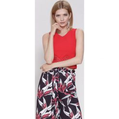Bluzki damskie: Czerwona Bluzka Burn It Down