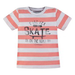 T-shirty chłopięce z nadrukiem: Koszulka w kolorze pomarańczowo-białym