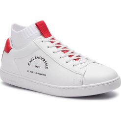 Sneakersy KARL LAGERFELD - KL61235 White Lthr W/Red. Białe półbuty damskie KARL LAGERFELD, ze skóry. W wyprzedaży za 499,00 zł.