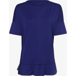Marc Cain Collections - T-shirt damski, niebieski. Niebieskie t-shirty damskie Marc Cain Collections, bez wzorów, bez kołnierzyka. Za 449,95 zł.