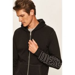 Diesel - Bluza. Czarne bluzy męskie Diesel, s, z nadrukiem, z bawełny, z kapturem, bez rękawów, z kapturem. Za 399,90 zł.