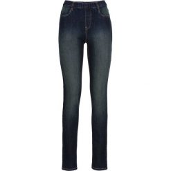 Jegginsy bonprix dirty denim. Niebieskie jegginsy damskie marki bonprix, z jeansu. Za 74,99 zł.