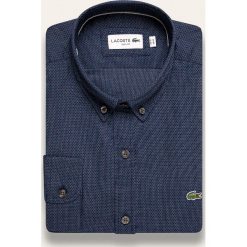 Lacoste - Koszula. Niebieskie koszule męskie Lacoste, m, bez wzorów, z bawełny, casualowe, button down, z długim rękawem. W wyprzedaży za 299,90 zł.