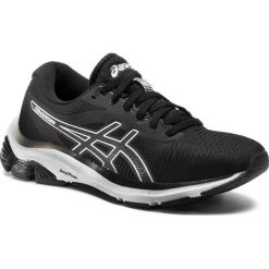 Buty ASICS - Gel-Pulse 12 1012A724 Black/White 001. Czarne buty sportowe damskie Asics, bez wzorów, ze skóry ekologicznej, sportowe, do biegania. Za 419,00 zł.
