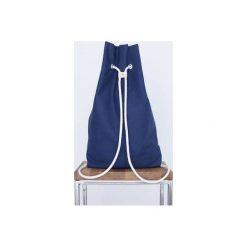 TOWNY OWL NAVY BLUE - BAWEŁNIANA SAKWA/PLECAK/WOREK. Niebieskie plecaki damskie NOSKA, bez wzorów, z bawełny. Za 150,00 zł.