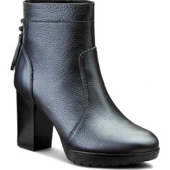 Botki ANN MEX - 7528 01SG Czarny. Czarne botki damskie na obcasie marki Ann Mex, ze skóry. W wyprzedaży za 259,00 zł.