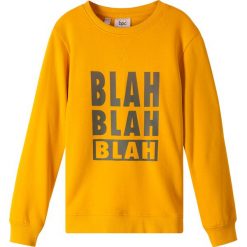 Bluza bonprix żółty. Żółte bluzy dziewczęce bonprix, z nadrukiem, bez rękawów, bez kaptura. Za 44,99 zł.