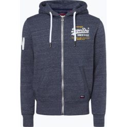 Superdry - Męska bluza rozpinana, niebieski. Niebieskie bluzy męskie marki Superdry, m, z nadrukiem, z kapturem, bez rękawów, z kapturem. Za 379,95 zł.