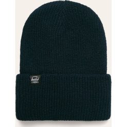 Herschel - Czapka. Brązowe czapki damskie Herschel, bez wzorów, z dzianiny. W wyprzedaży za 69,90 zł.