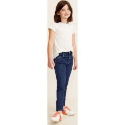 Mango Kids - Jeansy dziecięce Allegra 104-164 cm. Niebieskie jeansy dziewczęce marki Mango Kids, bez wzorów, z elastanu. Za 69,90 zł.