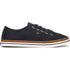 Tommy Hilfiger Tenisówki Niebieski. Niebieskie trampki i tenisówki damskie TOMMY HILFIGER, bez wzorów, z materiału, bez zapięcia. Za 316,95 zł.