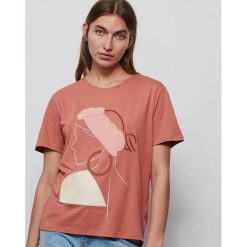 T-shirt oversize z bawełny i modalu - Różowy. Różowe t-shirty damskie Reserved, xl, bez wzorów, z bawełny, bez kołnierzyka. W wyprzedaży za 29,99 zł.